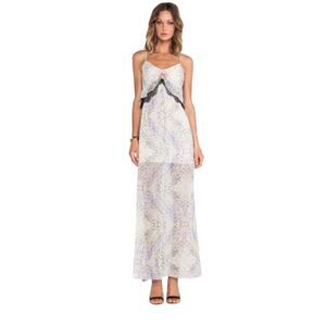 Y2K baby doll BCBG empire waist fairy lace maxi dress sz 4